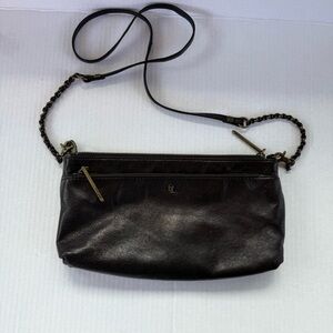 Elliott Lucca Black Leather Crossbody Bag